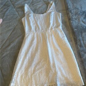 Vineyard Vines White One Shoulder A-Line Dress